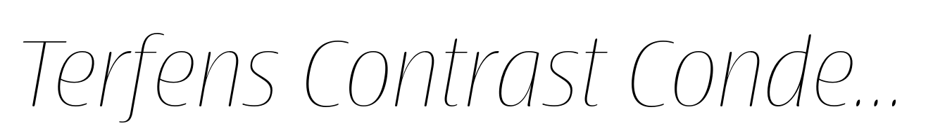 Terfens Contrast Condensed Thin Italic